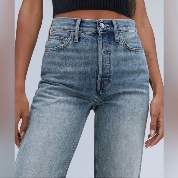 EVERLANE The Rigid Way High Jean Light Indigo Jeans Size 30 Regular - Picture 11 of 11